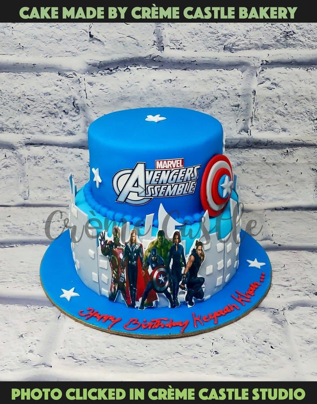 Captain American Avengers Cake – Creme Castle