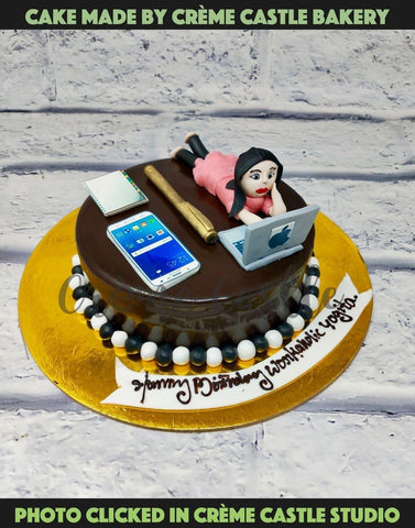 Workaholic theme cake - Decorated Cake by Sweet Mantra - CakesDecor