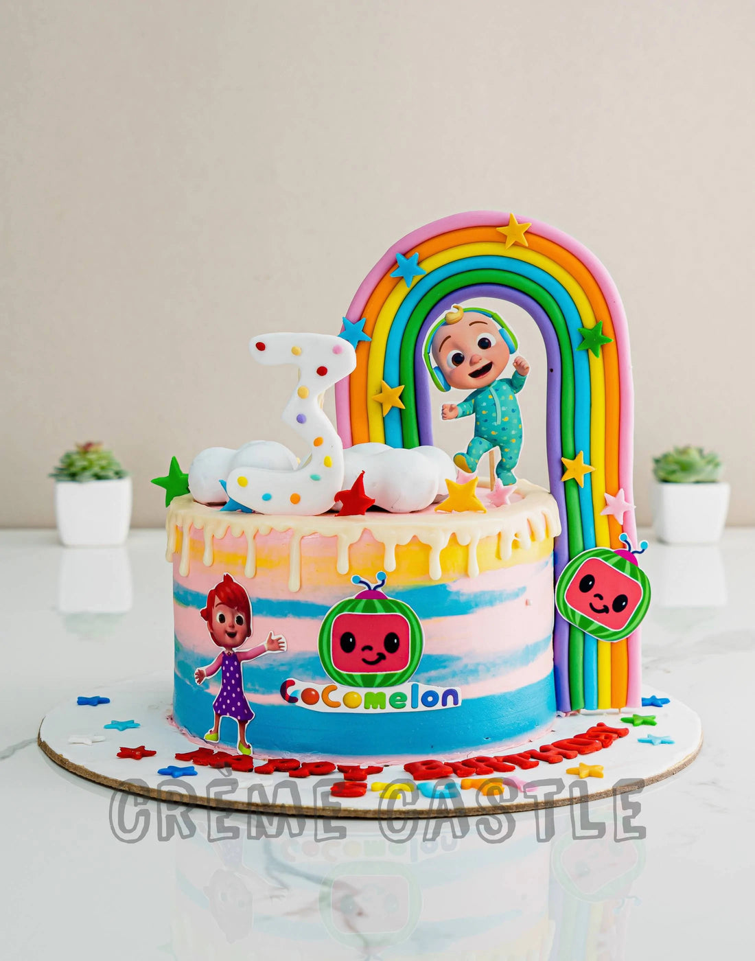 Cocomelon Rainbow Cake. Cocomelon Family Cake. Noida & Gurgaon ...