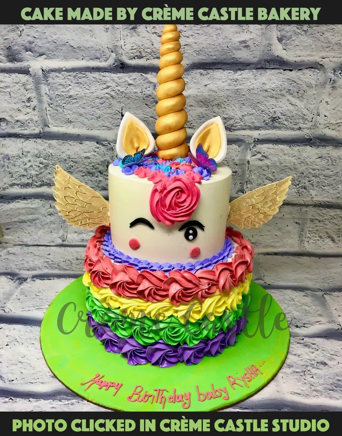 1st Birthday Cake for Baby Girl. Unicorn Cake. Noida & Gurgaon ...