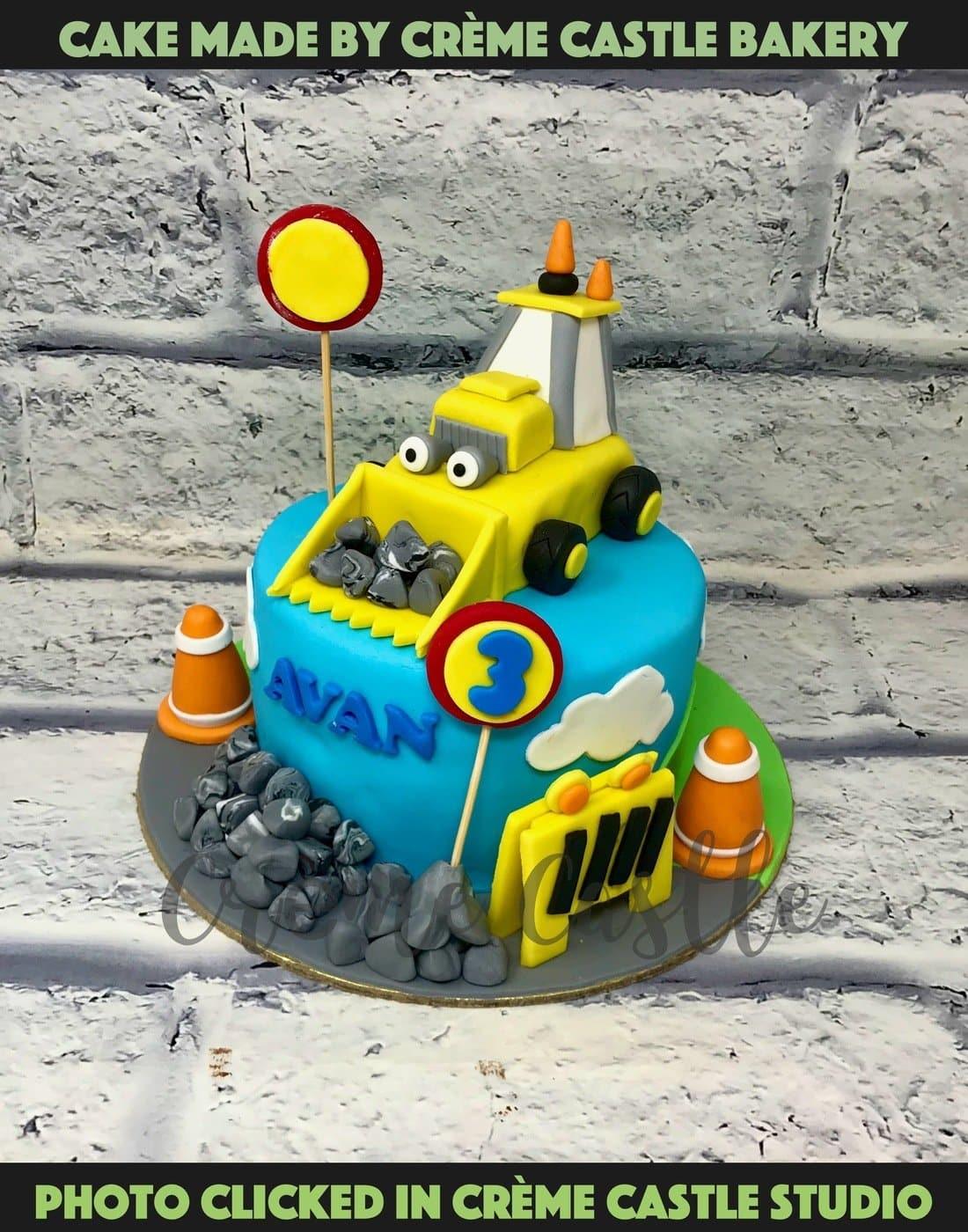 Jcb Fondant Cake | Bob The Builder Cake | CONSTRUCTION CAKE | Birthday Cake  for kids | Cake Design - YouTube