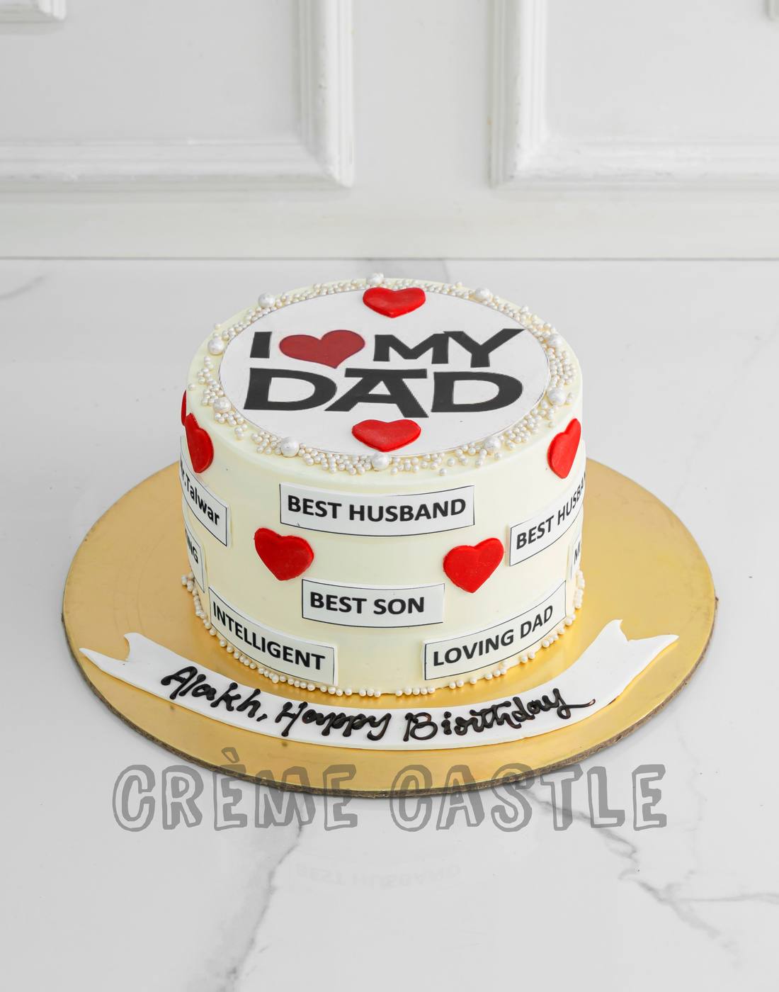 I Love Dad Cake – Creme Castle