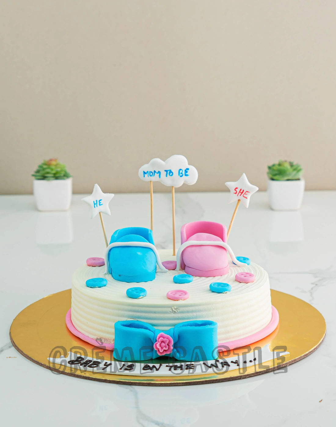 Shower Cake. Pink Blue Noida & – Castle