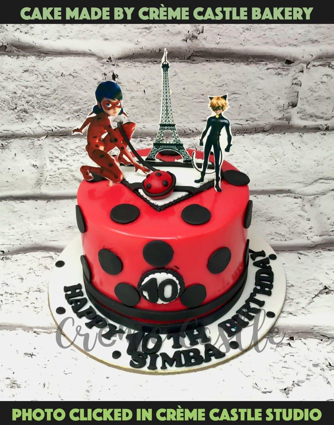 Ladybug and Cat Noir Cake. Kids Birthday Cake Ideas. Noida ...