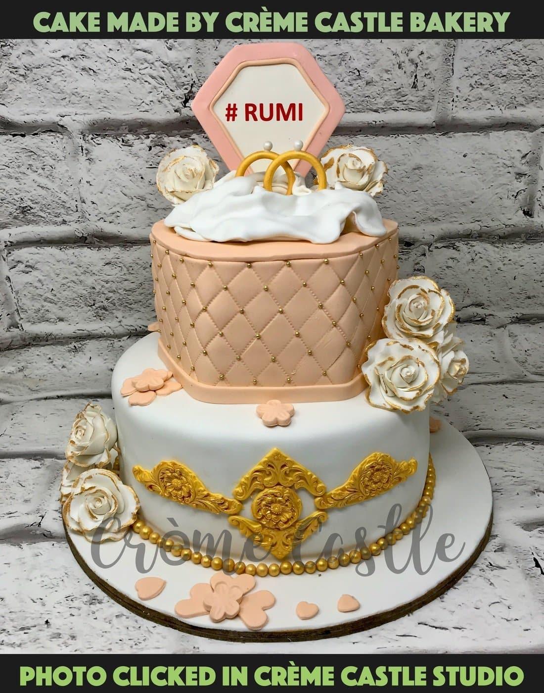 Ring Box Shape Cake. Wedding Cake. Engagement Cake. Noida Gurgaon ...