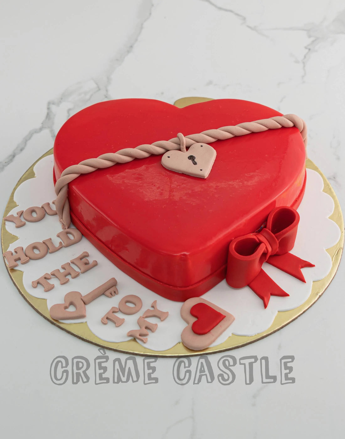 Heart Lock Cake. Valentine Day Cake. Anniversary Cake. Noida ...