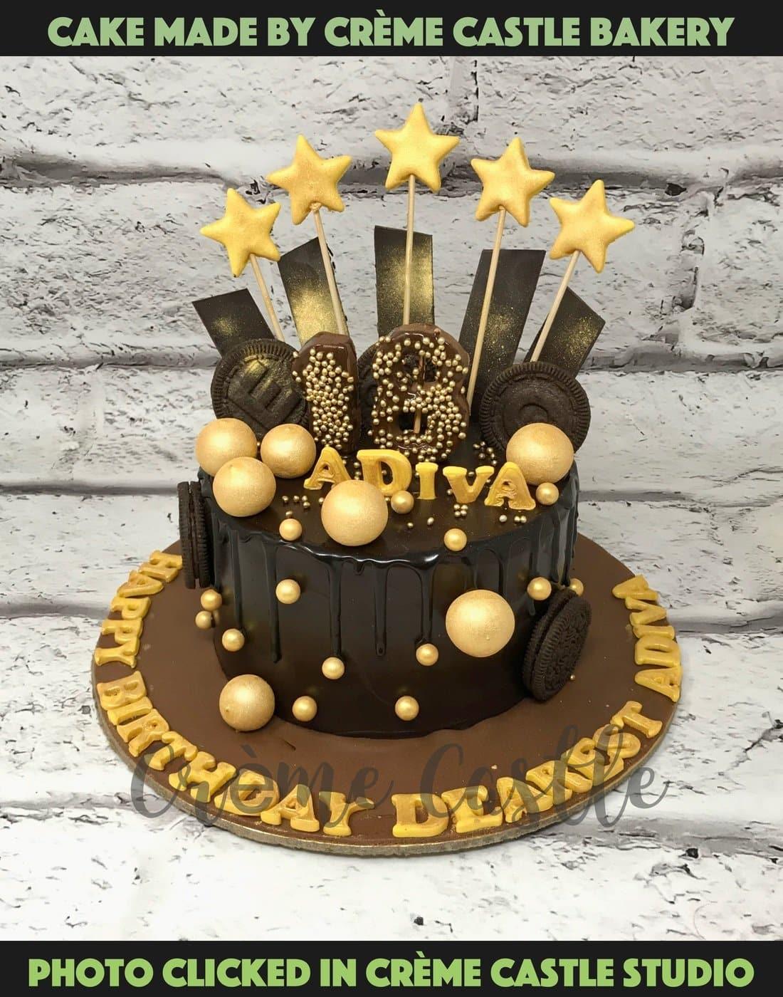 Chocolate Gold Sin Design Cake – Creme Castle