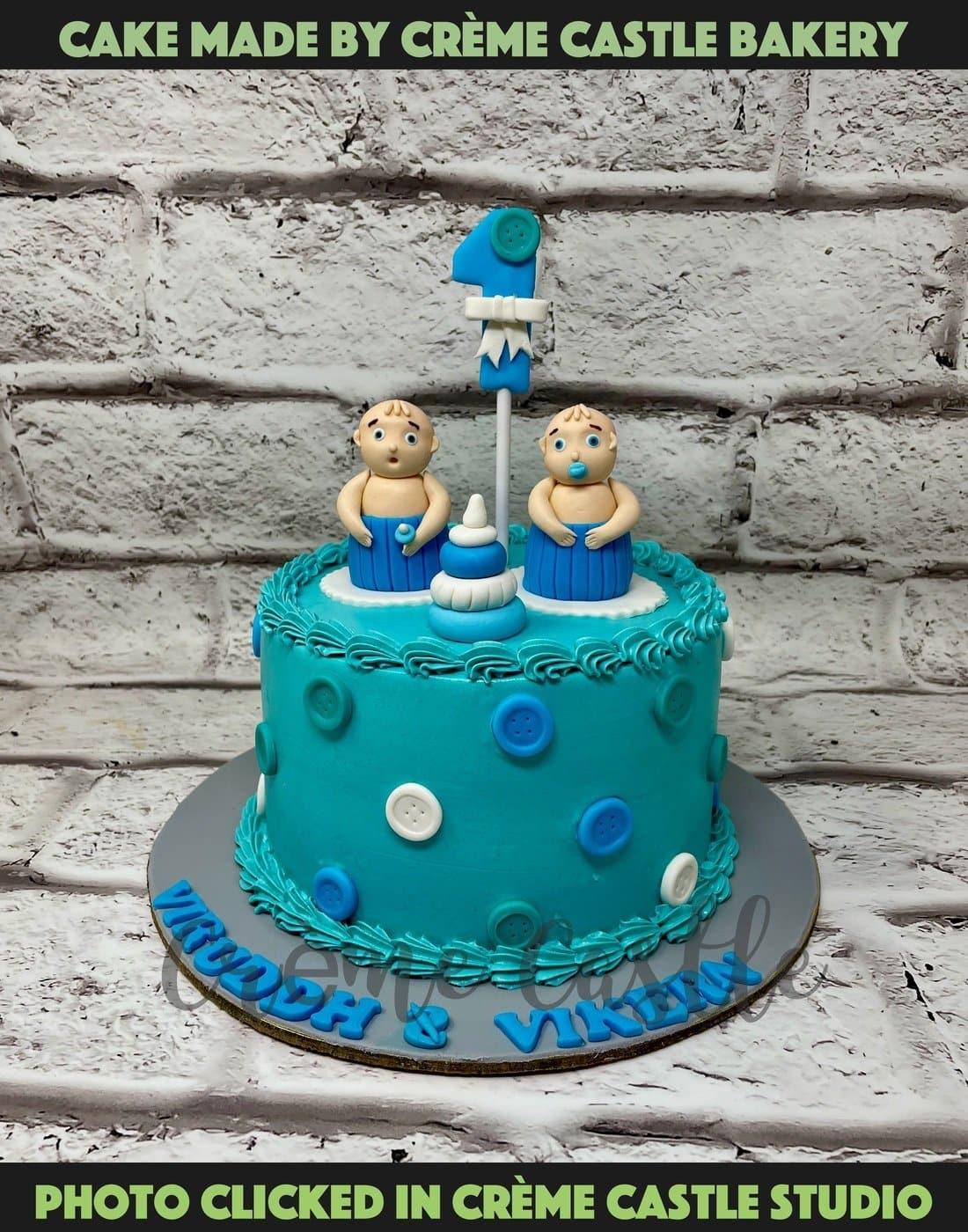 Cakes for Twin Babies. Kids Birthday Cake Ideas. Noida & Gurgaon ...