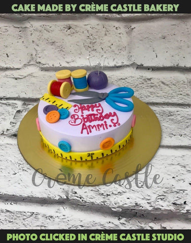 Tailor Stitch Design Cake – Creme Castle