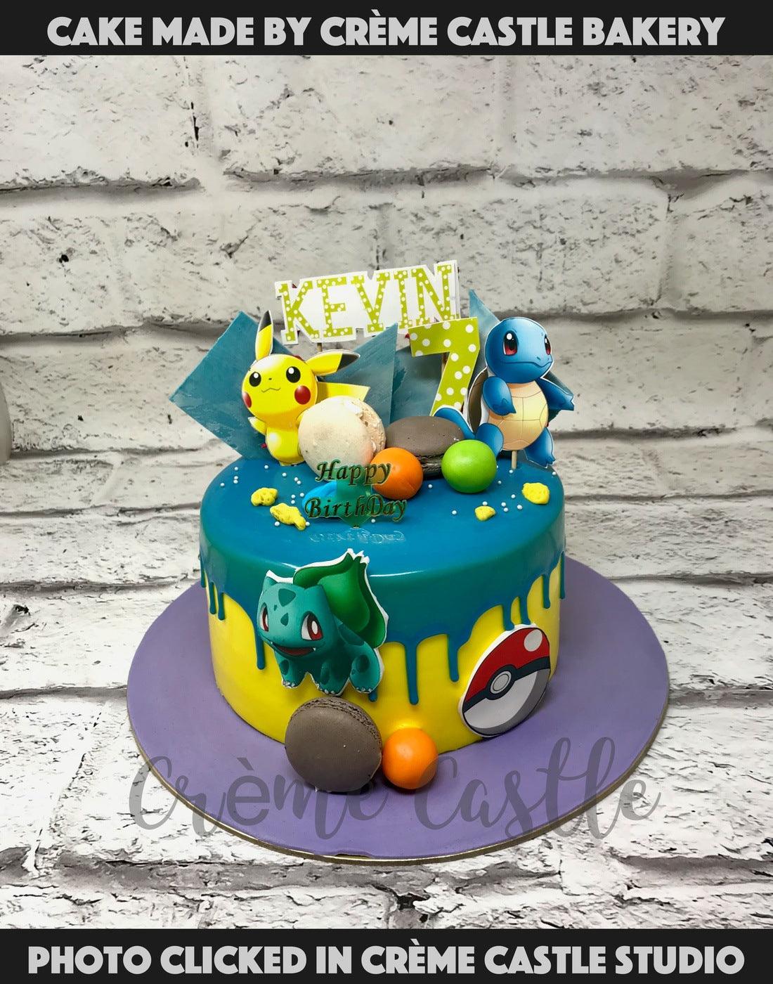 Pokemon Blue glaze Cake – Creme Castle
