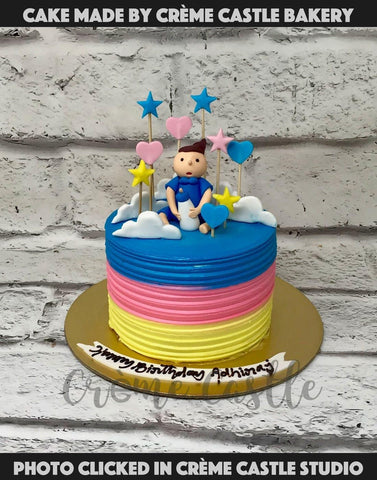 Space theme Cake with Astronaut by Creme Castle