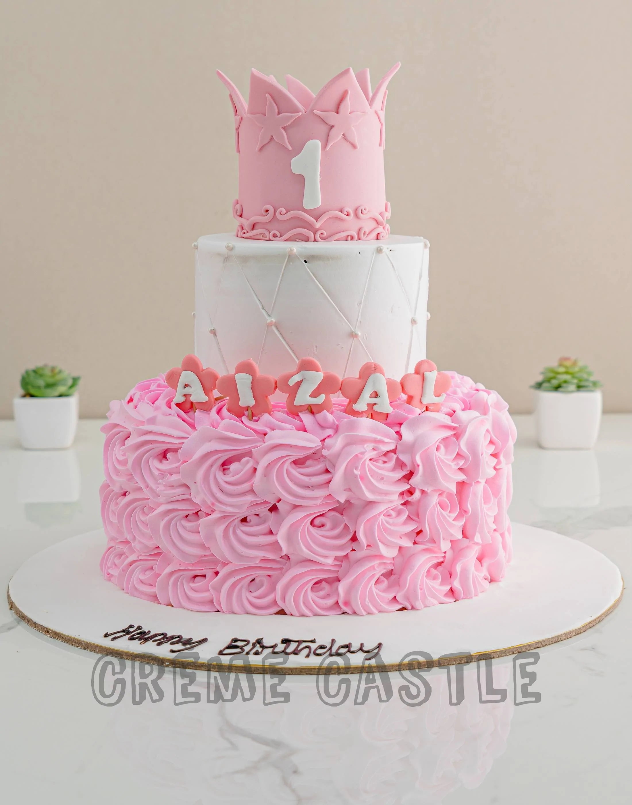 Tiara Pink Celebration Cake