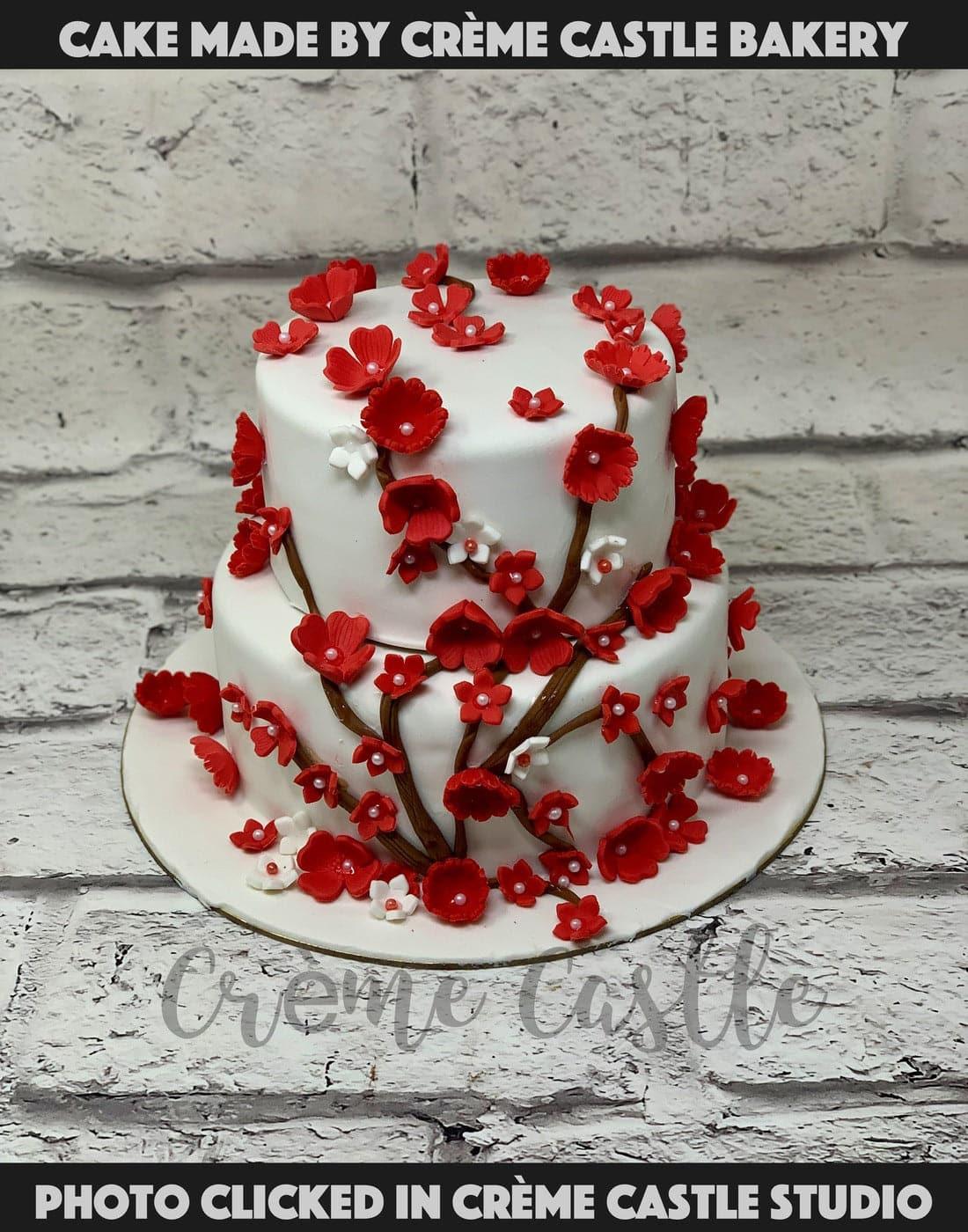 Cherry Blossom on Ice Cake – Creme Castle