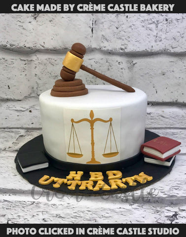 Advocate Theme Cake Tutorial | Lawyer Theme Cake - YouTube