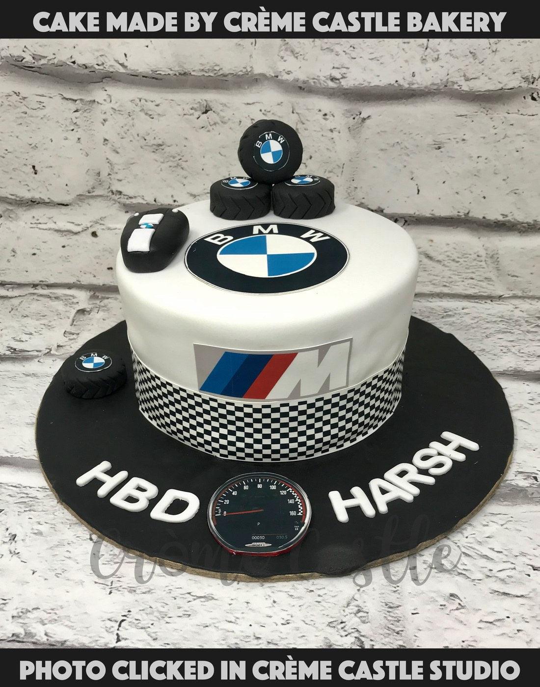 BMW | BMW Cake | Fully Butter Icing Covered BMW Theme Cake | Vehicle Cake |  Easy Butter Icing - YouTube