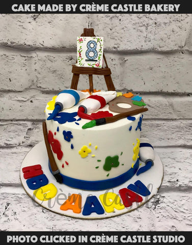 Cake for a painter - Decorated Cake by Dulces con ilusion - CakesDecor