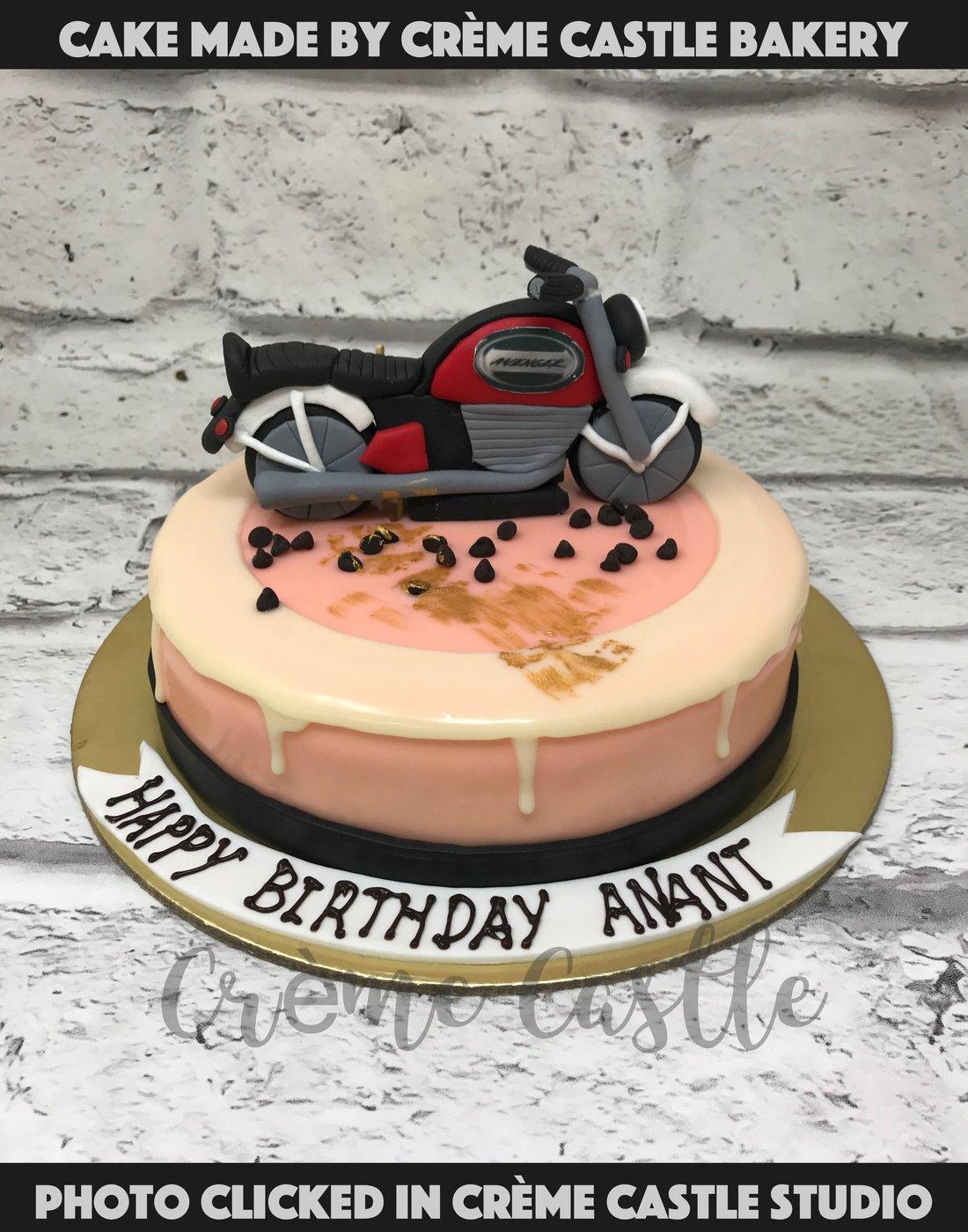 Motorbike Birthday Cake - Flecks Cakes