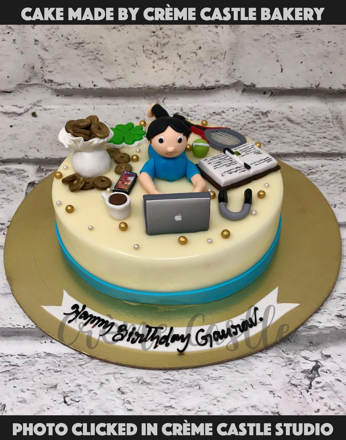 Buy Tech Guy Theme Fondant Cake Online in Delhi NCR : Fondant Cake Studio