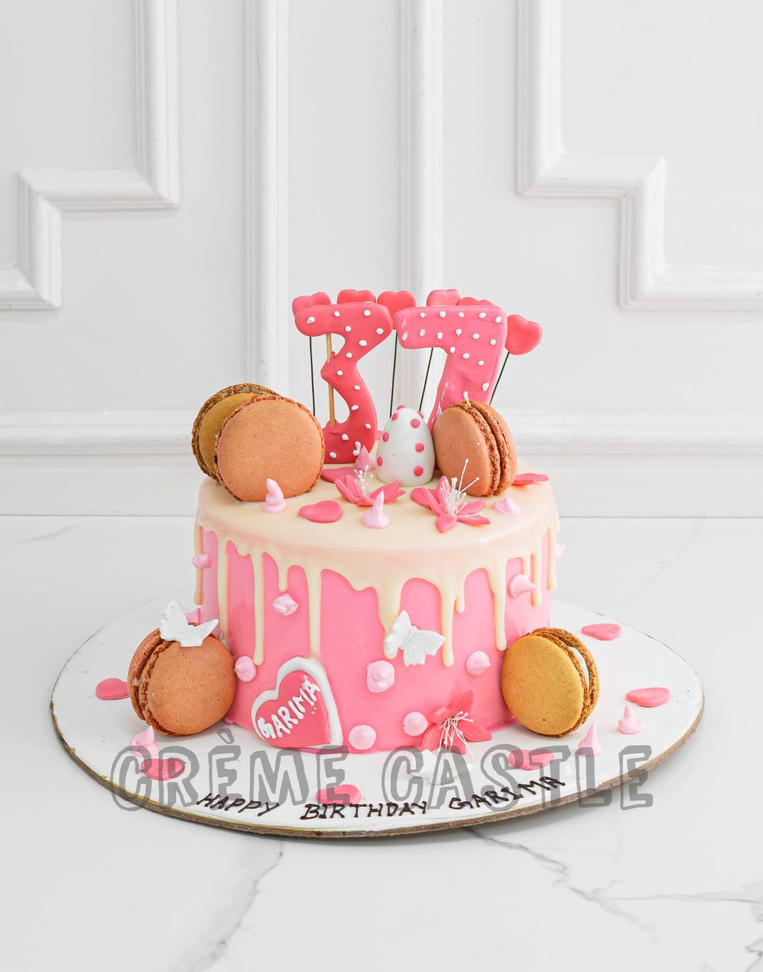 Butterflies and Hearts Pink Cake – Creme Castle