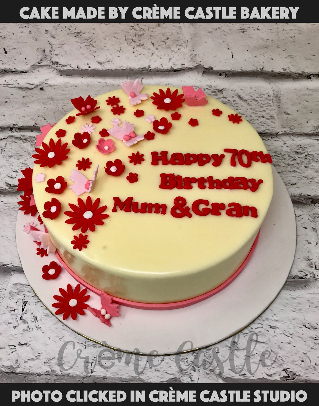 Red Flower Cake – Creme Castle