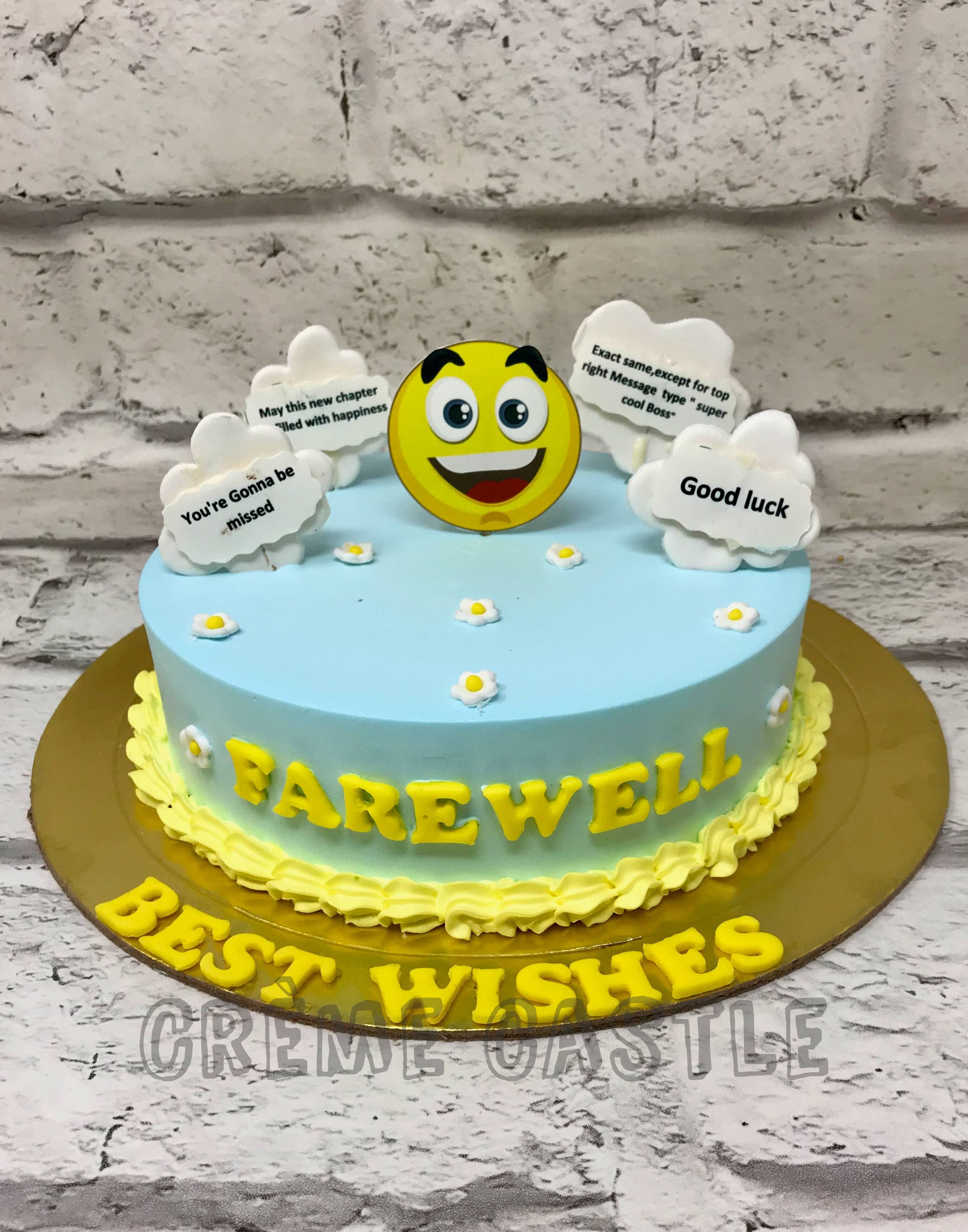 Farewell Cake For Friend | bakehoney.com