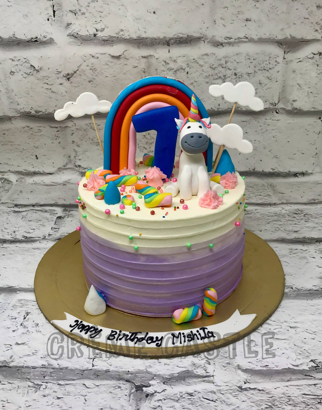 Purple Unicorn Cake – Creme Castle