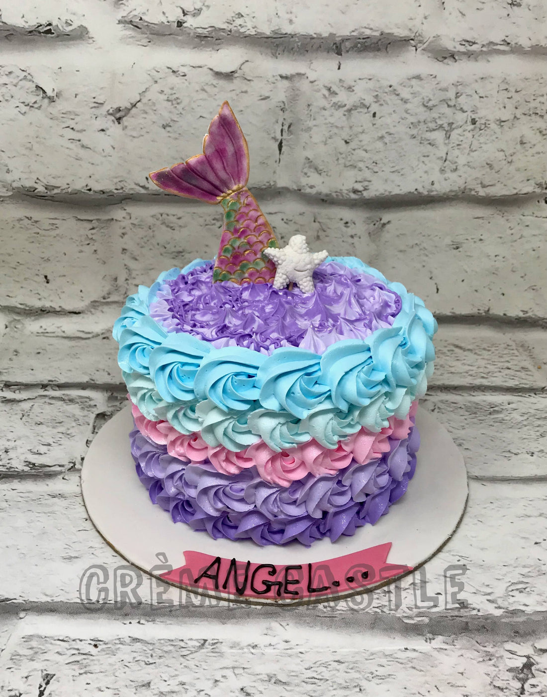 Pastel Mermaid Cake – Creme Castle