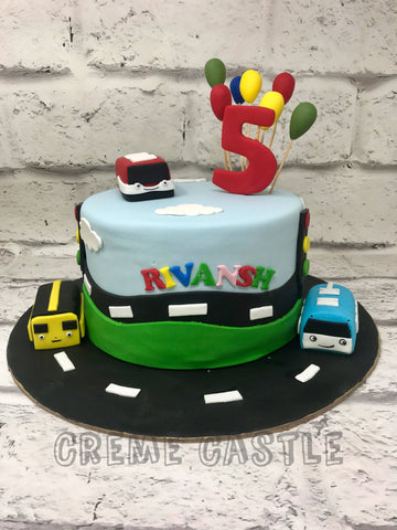 Pink Little Cake: Cars Theme Cake