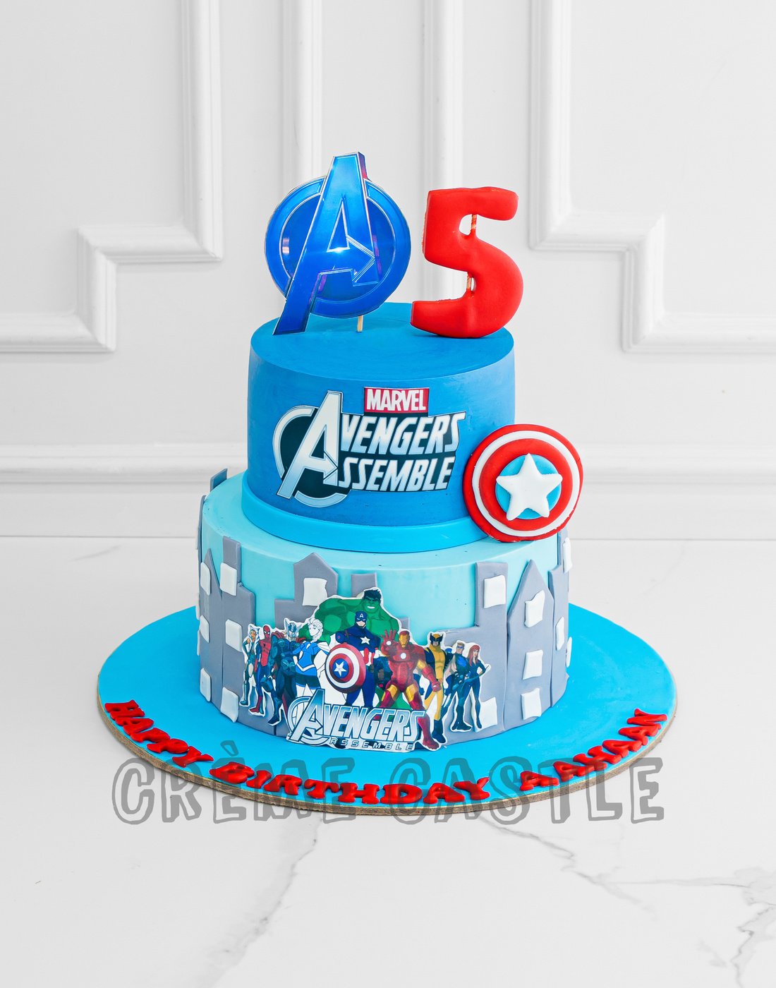 Captain America Avengers Cake – Creme Castle