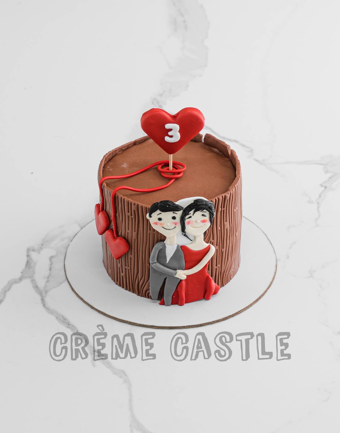 Bark Couple Valentine Cake – Creme Castle