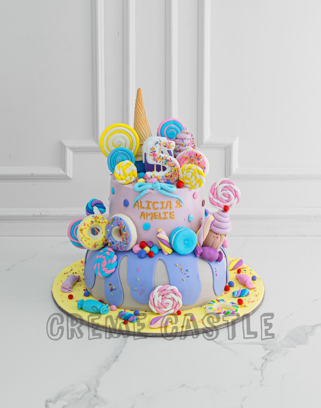 Candy Themed Birthday Cake - A Little Cake