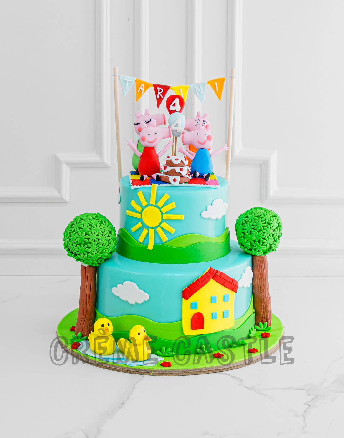 Peppa Pig Tree Cake – Creme Castle