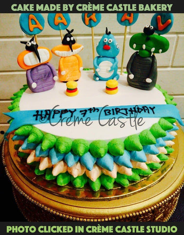 Ghaziabad Special: Online Oggy Theme Fondant Cake Delivery in Ghaziabad
