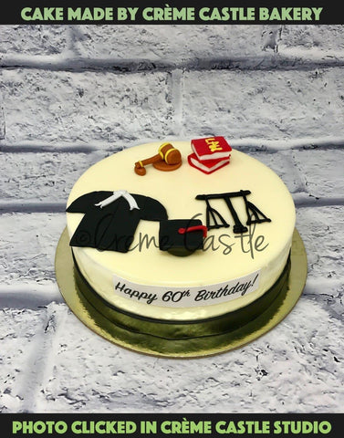 Law Theme Birthday Cake, lawyer cake decorations