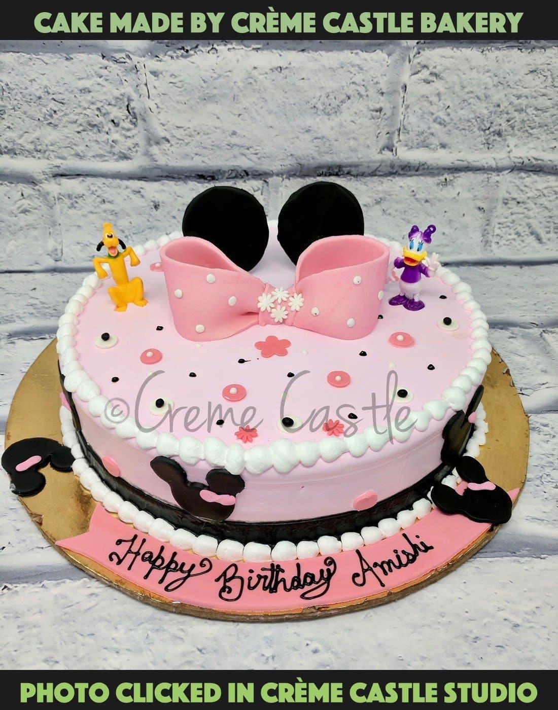 Cake Designs of Girls. Minnie Mouse Face Cake. Noida & Gurgaon ...