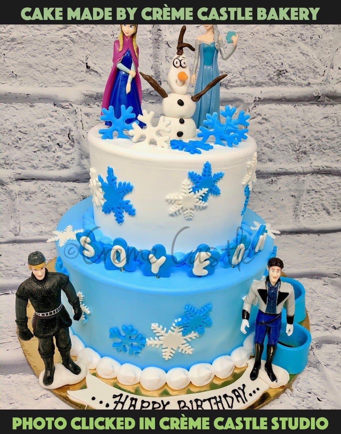 Birthday Cake Ideas for baby Girl - Frozen Family 2 Tier Cake ...