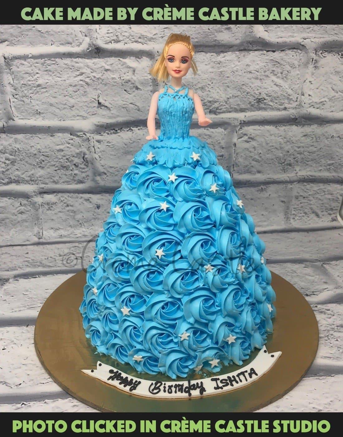 Blue Barbie Cake. Cake Designs of Girls. Noida & Gurgaon – Creme ...