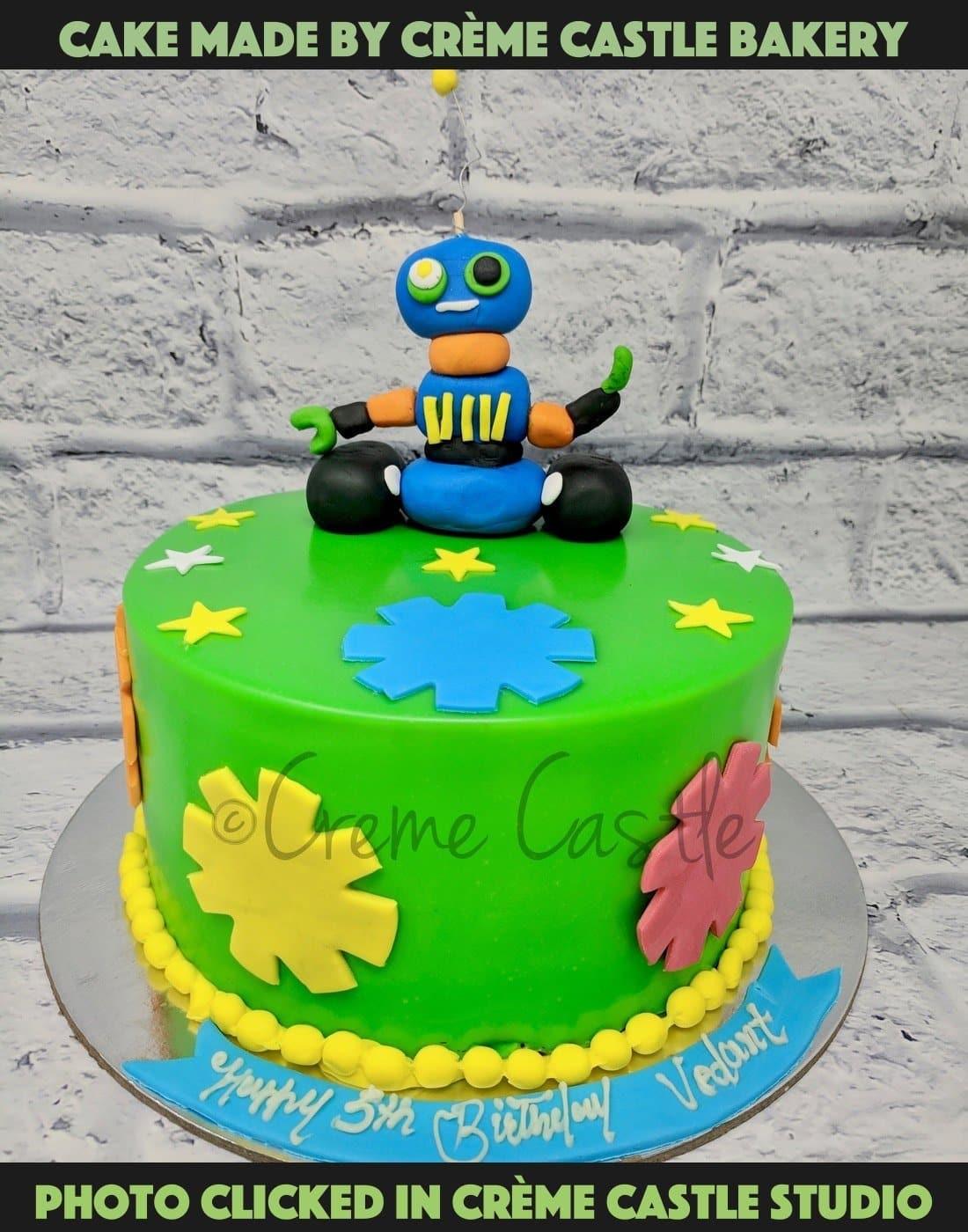 Fondant Mango Creme cake Robot Trains Theme... - CeeSarah - Cakes &  Everything Else By Sarah - CeeSarah.com | Facebook