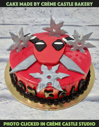 Deadpool Fondant Cake Topper With 2 Swords, Birthday Party Decorations for  Boy, Superhero Cupcake Cake Figurine - Etsy Sweden