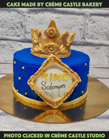 King Themed Baby Shower Cake - CakeCentral.com