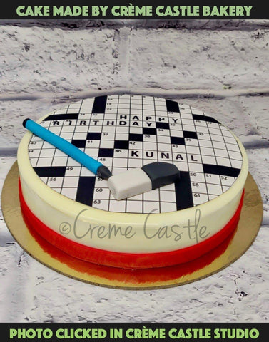 Dad Crossword Cake – Creme Castle