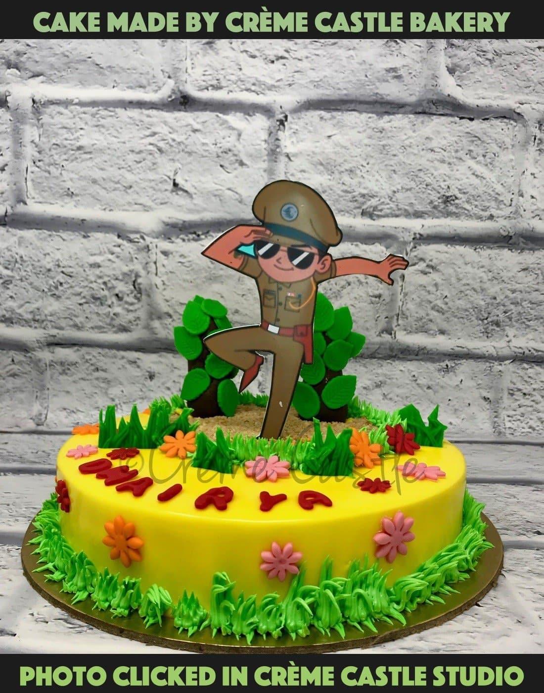 little singham cartoon cake