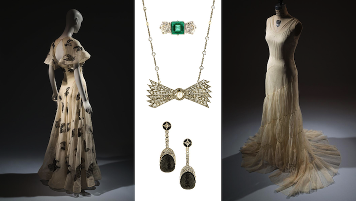 1930s gowns and jewelry