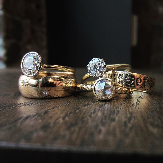 gold vintage engagement rings