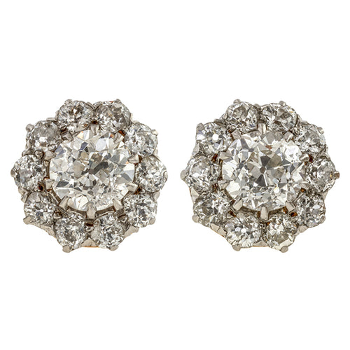 Vintage Earrings | Diamond, Gold, & Pearl | Antique Jewelry