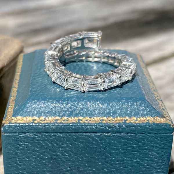 Emerald Cut Diamond Bypass Ring
