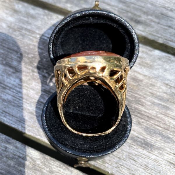 Vintage Carved Carnelian Ring