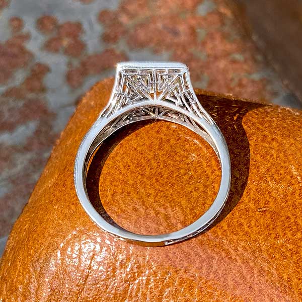 Vintage Filigree Engagement Ring, Old European 1.30ct.