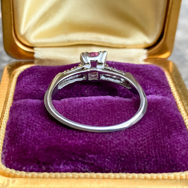 vintage pink sapphire engagement rings