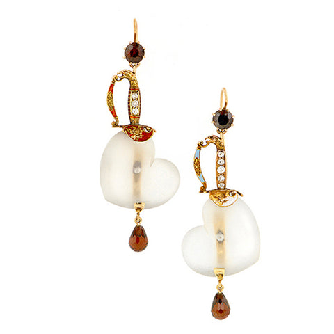 Vintage Earrings | Diamond, Gold, & Pearl | Antique Jewelry